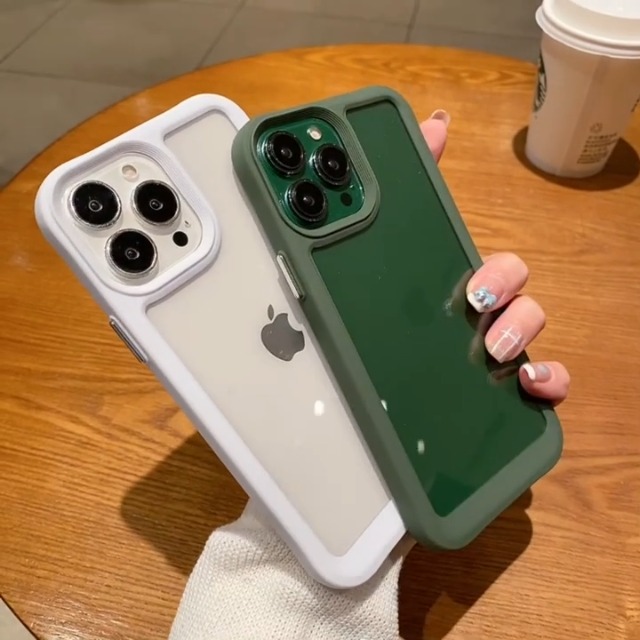 LuxuryKase Acrylic Transparent Shock Proof Armor Case for iPhone